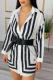 White Casual Print Patchwork Turndown Collar Tops