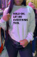 Grey Fashion Casual Letter Print Basic O Neck Tops