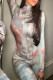 Grey Sexy Print Patchwork Half A Turtleneck Skinny Jumpsuits
