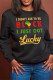 Black Fashion Casual Print Basic O Neck Tops