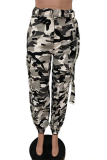 Camouflage Sexy Print Patchwork Harlan Mid Waist Harlan Full Print Bottoms