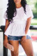 White Fashion Casual O Neck Short Sleeve Regular Sleeve Regular Solid Tops
