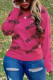 Pink Fashion Casual Letter Print Basic O Neck Tops
