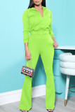 Red Casual Solid Patchwork Zipper Zipper Collar Long Sleeve Two Pieces