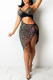 Black Sexy Patchwork Bandage Hollowed Out Backless Spaghetti Strap Irregular Dress