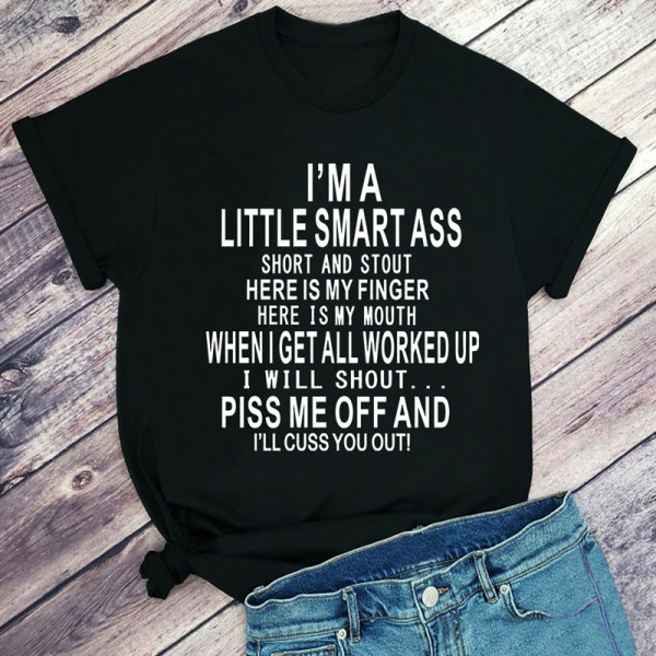 Black Fashion Casual Letter Print Basic O Neck T-Shirts