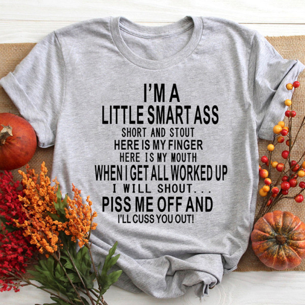 Grey Fashion Casual Letter Print Basic O Neck T-Shirts
