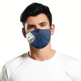 Khaki Fashion Patchwork Print Face Mask