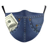 Khaki Fashion Patchwork Print Face Mask