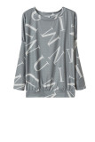 Pink Casual British Style Letter Print Patchwork O Neck Long Sleeve Two Pieces