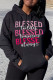 Black Fashion Casual Letter Print Basic Hooded Collar Tops