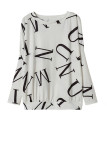 Pink Casual British Style Letter Print Patchwork O Neck Long Sleeve Two Pieces
