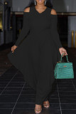 Purple Fashion Casual Solid Basic V Neck Harlan Jumpsuits