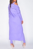 Pink Casual Solid Patchwork U Neck Long Sleeve Three Pieces