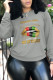 Grey Street Sportswear Print Patchwork O Neck Tops