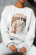 White Street Daily Print Patchwork O Neck Tops