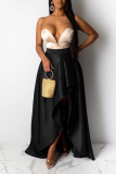 Red Sexy Solid Slit Regular Mid Waist Type A Solid Color Bottoms