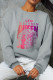 Grey Casual Street Print Patchwork O Neck Tops