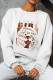 White Street Sportswear Print Patchwork O Neck Tops