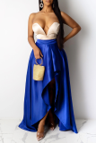 Red Sexy Solid Slit Regular Mid Waist Type A Solid Color Bottoms