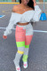 Grey Casual Street Patchwork Fold V Neck Long Sleeve Two Pieces
