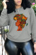 Grey Street Daily Print Patchwork O Neck Tops