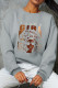 Grey Street Sportswear Print Patchwork O Neck Tops