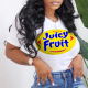 Yellow Casual Print Patchwork O Neck T-Shirts