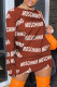 Red Fashion Casual Letter Print Basic O Neck Long Sleeve T-shirt Dress
