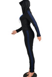 rose red Sportswear Print Hooded Collar Long Sleeve Regular Sleeve Regular Two Pieces