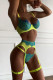 Green Fashion Sexy Patchwork See-through Lingerie