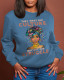 Blue Sportswear Daily Print Patchwork Letter O Neck Tops