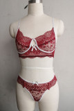 Burgundy Fashion Sexy Solid See-through Lingerie
