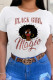 White Fashion Casual Print Patchwork O Neck T-Shirts