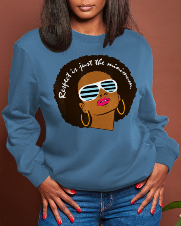 Blue Street Sportswear Character Patchwork O Neck Tops