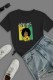 Black Casual Street Print Patchwork O Neck T-Shirts