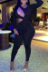 Black Sexy Solid Hollowed Out Patchwork Asymmetrical Collar Skinny Jumpsuits