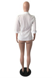 Yellow Fashion Casual Solid Cardigan Turndown Collar Outerwear