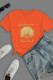 Orange Street Daily Print Patchwork O Neck T-Shirts