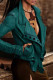 Green Fashion Casual Solid Patchwork Turndown Collar Outerwear