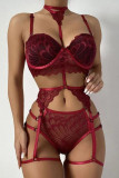 Red Fashion Sexy Solid Split Joint Lingerie