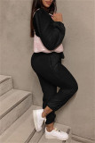 Apricot Fashion Casual Solid Basic O Neck Long Sleeve Two Pieces