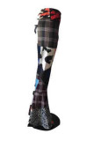 Multicolor Fashion Casual Print Basic Regular High Waist Speaker Trousers