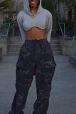 Grey Sexy Solid Patchwork Hooded Collar Tops