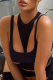 Black Sexy Solid Hollowed Out Patchwork O Neck Tops