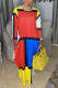 Red Casual Print Patchwork O Neck Irregular Dress Dresses