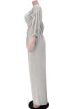 Pink Fashion Casual Solid Patchwork O Neck Long Sleeve Two Pieces