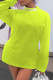 Fluorescent Green Fashion Casual Letter Print Basic Turtleneck Long Sleeve Dresses