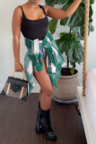 Red Casual Plaid Patchwork Turndown Collar Tops