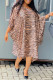 Yellow Casual Print Patchwork Oblique Collar Lantern Dress Dresses